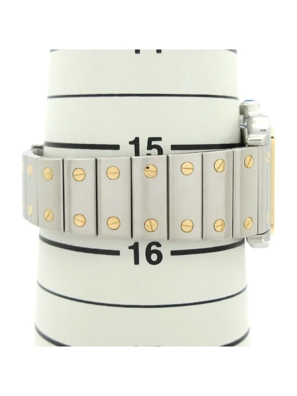 Cartier Watch Santos Galbe LM SS 18k Yellow Gold Vintage